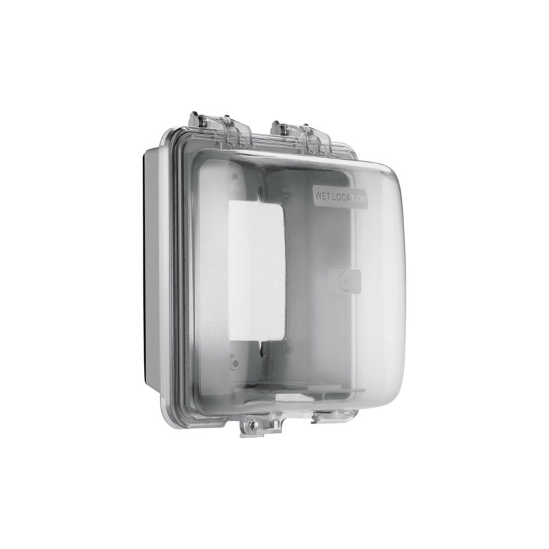 Eaton Wiring Devices WIU-2 Cover, 3-1/4 in L, 5-3/4 in W, Rectangular, Polycarbonate, Gray Gray