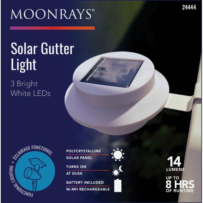 Moonrays LED Solar Gutter Light White