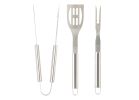 Omaha BBQ0828 BBQ Tool Set, Steel, Stainless Steel Stainless Steel