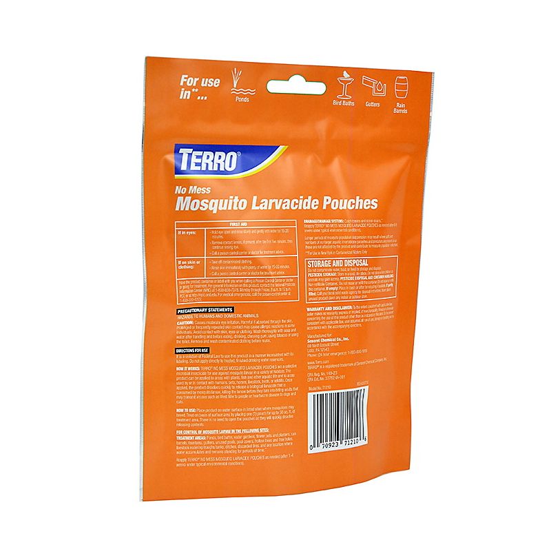 Terro T1210 Mosquito Larvacide Pouch, 3.5 oz