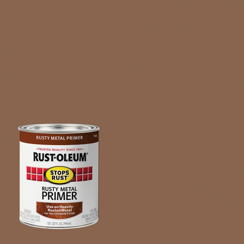 Rust-Oleum Stops Rust Rusty Metal Primer 1 Qt., Red/Brown