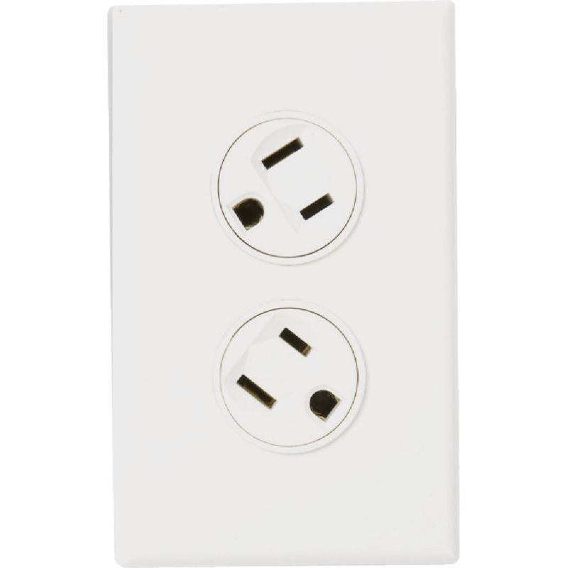 360 Electrical Rotating Duplex Outlet Light Almond, 15