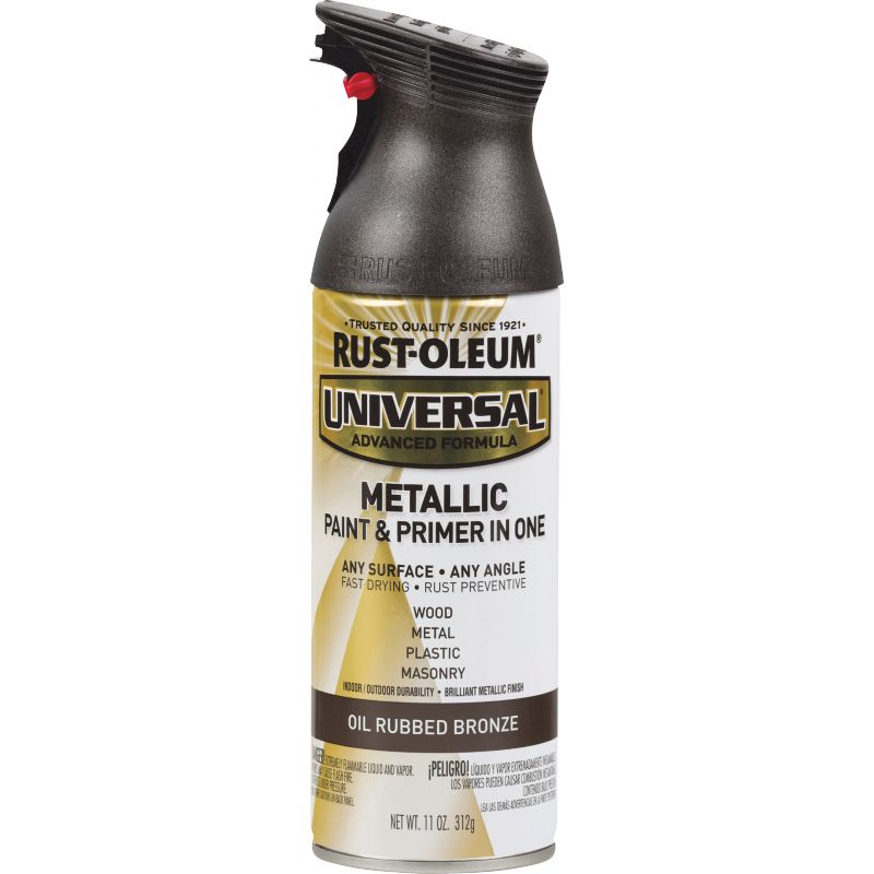 Rust-Oleum Universal Metallic Spray Paint &amp; Primer In One Oil-Rubbed Bronze, 11 Oz.