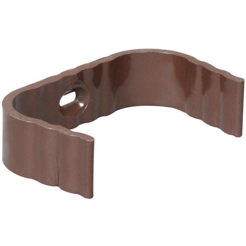 Amerimax Traditional K-Style Vinyl Downspout Brackets &amp; Straps Brown