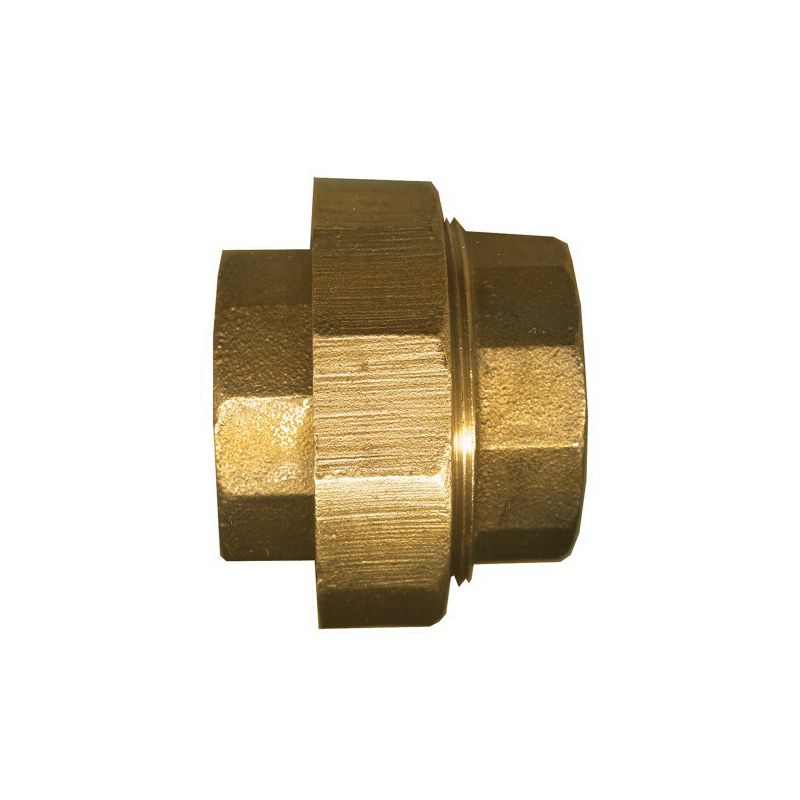 Fairview 104-KP Union Pipe Coupling, 1-1/2 in, FPT, Brass, 1200 psi Pressure