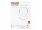 ProSource KJ-873A1-WH Toilet Seat, Elongated, Plastic, White, Plastic Hinge White