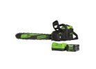 Greenworks 2014002AZ Brushless Chainsaw, Battery Included, 2.5 Ah, 80 V, Lithium-Ion, 28 in Cutting Capacity