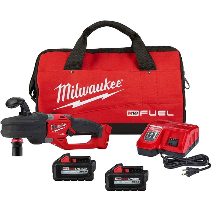 Buy Milwaukee M18 FUEL HOLE HAWG 2808-22 Right Angle Drill, Battery  Included, 18 V, 7/16 in Chuck, QUIK-LOK Chuck