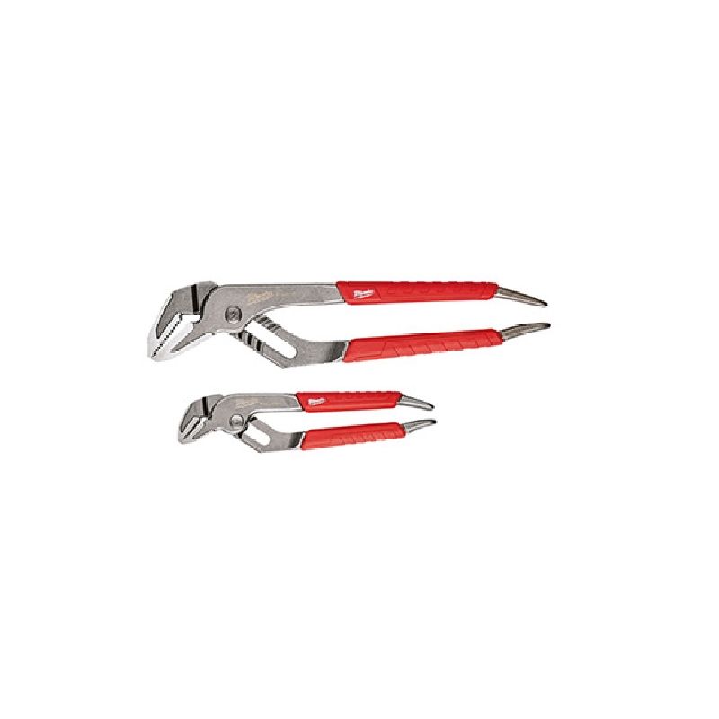 Milwaukee 48-22-6330 Plier Set, 6, 10 in OAL, 1, 2 in Jaw Opening, Red Handle, Comfort-Grip Handle, 19/64, 1/2 in W Jaw