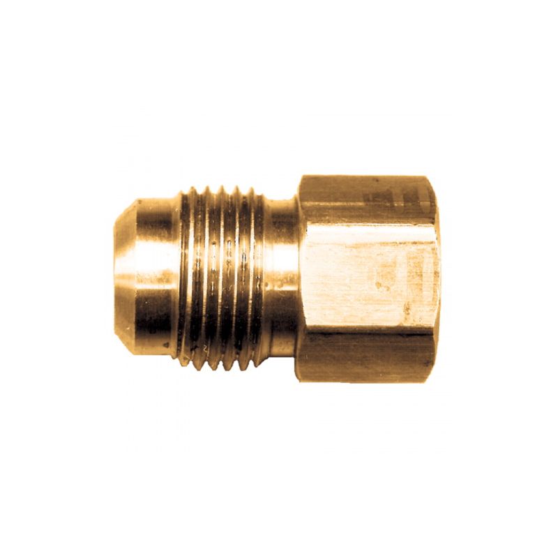 Fairview 46-6DP Pipe Connector, 3/8 x 1/2 in, Flare x FIP, Brass, 1000 psi Pressure