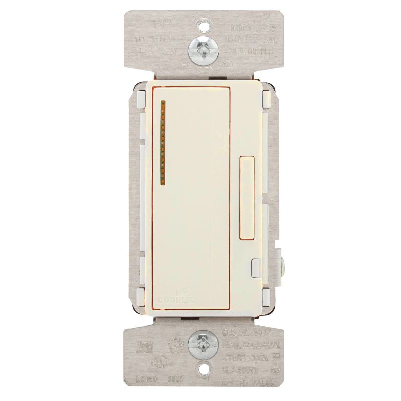 Mis Koken Verstenen Buy Eaton Wiring Devices AAL06-C2-K Smart Dimmer, 5 A, 120 V, 300 W, CFL,  LED Lamp, 3-Way, Ivory/Light Almond/White Ivory/Light Almond/White