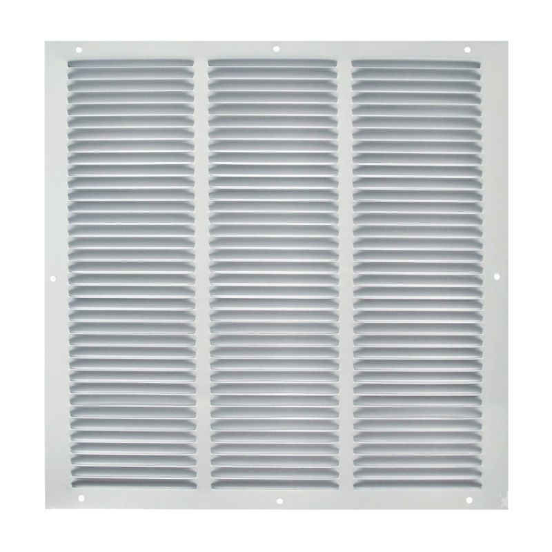 ProSource 1RA1818 Air Return Grille, 19-3/4 in L, 19-3/4 in W, Square, Steel, White, Powder Coated White