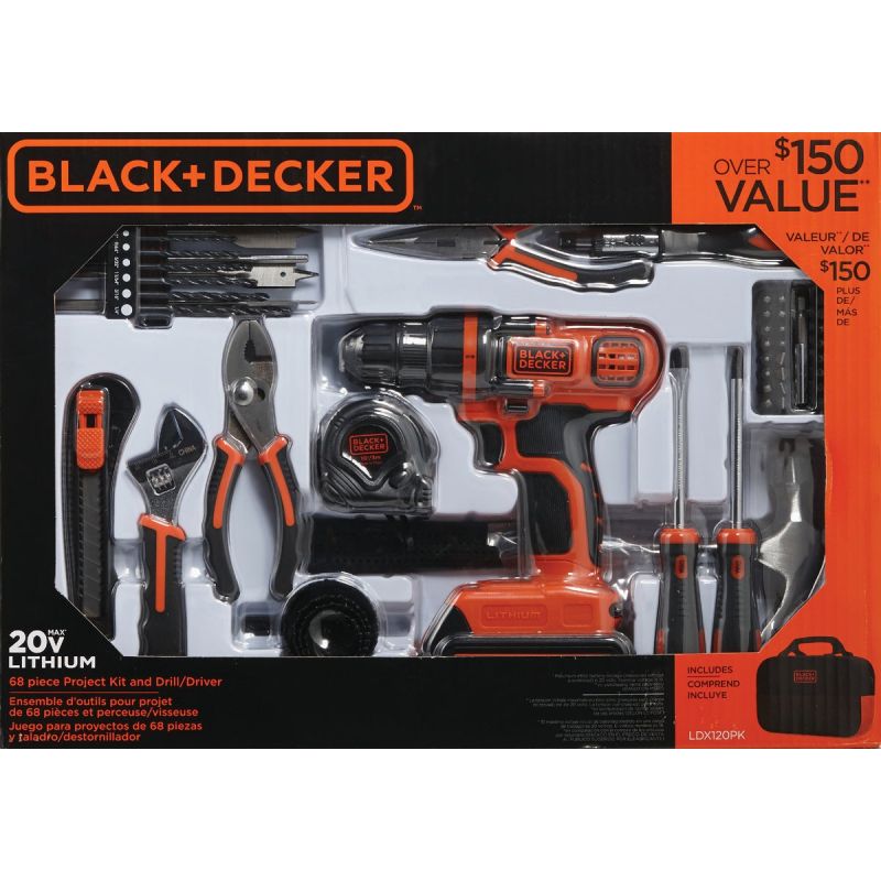 BLACK+DECKER 20V MAX Lithium-Ion Cordless Impact Driver with (1