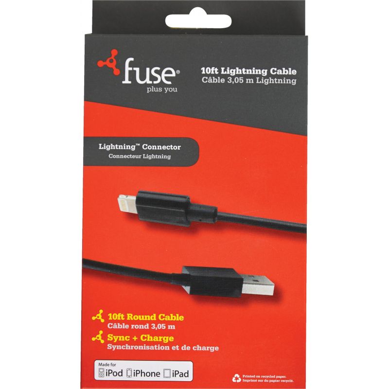 Fuse Lightning USB Charging &amp; Sync Cable Black