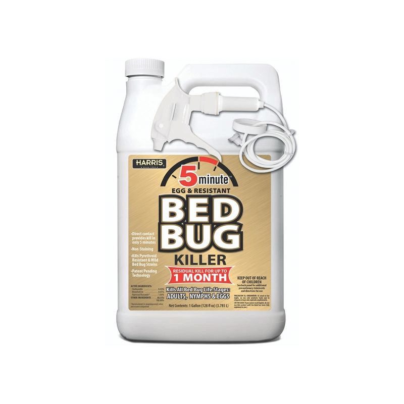 Harris GOLDBB-128 Bed Bug Killer, Liquid, Spray Application, 1 gal White