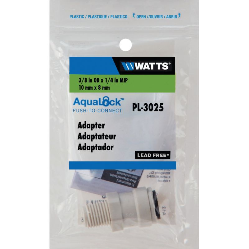 Watts Aqualock Push-to-Connect MPT Plastic Adapter