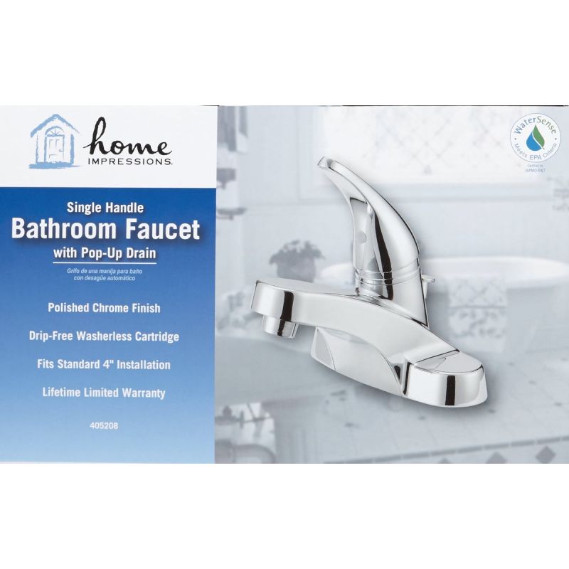 Home Impressions 1-Handle Metal Bathroom Faucet with Pop-Up