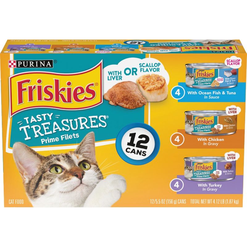 Purina Friskies Tasty Treasures Wet Cat Food 12-Pack