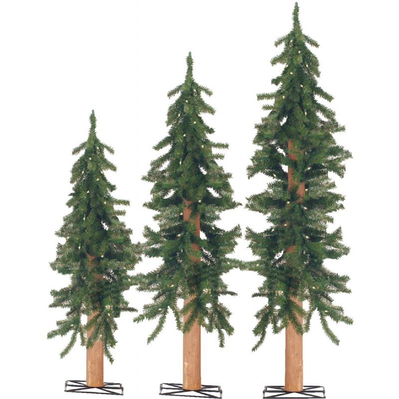 Sterling Alpine Prelit Artificial Tree Set