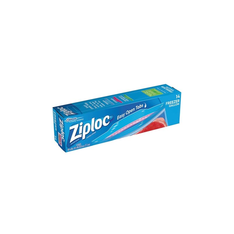 Ziploc 00389 Freezer Bag, 1 gal Capacity, 14/PK 1 Gal