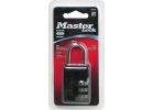 Master Lock 1-3/16 In. W. Resettable Numeric Combination Lock Black