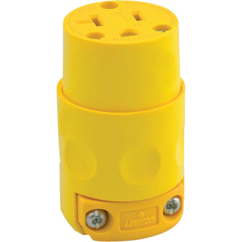 Leviton Commercial Grade Cord Connector Yellow, 20