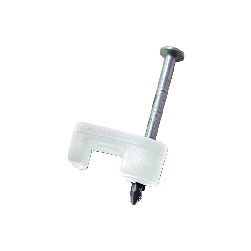 Gardner Bender PSW-1600T Cable Staple, 3/16 in W Crown, Polyethylene White