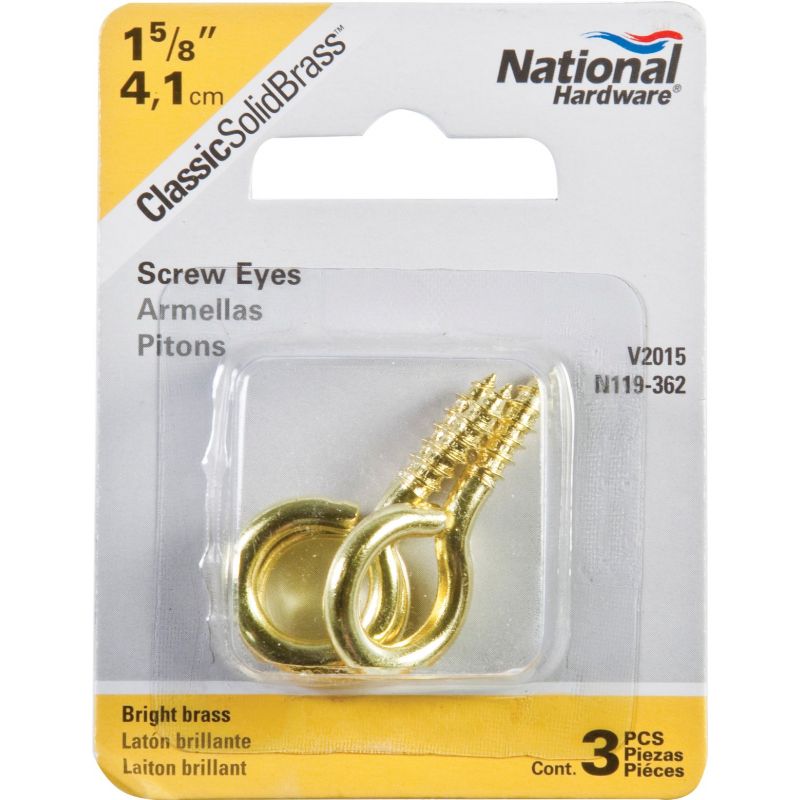 National Brass Large Eye Screw Eye