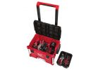 Milwaukee PACKOUT 48-22-8426 Rolling Tool Box, 250 lb, Plastic, Red, 18.6 in L x 22.1 in W x 25.6 in H Outside Red