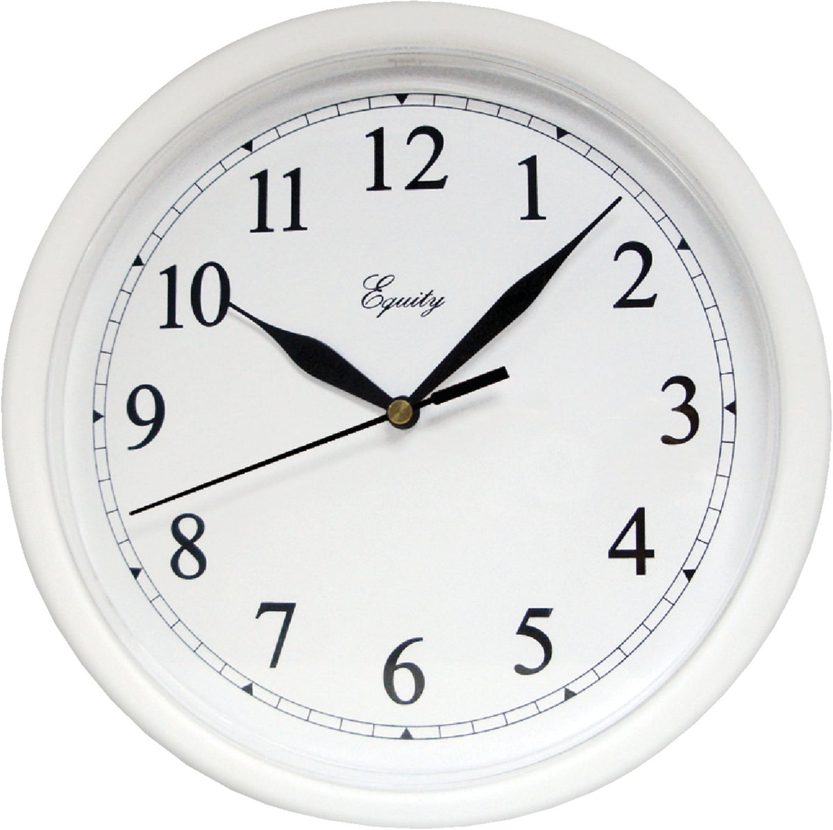 Equity by La Crosse 29007 8 inch In/Out Thermometer Metallic (Grey) Silver Wall Clock