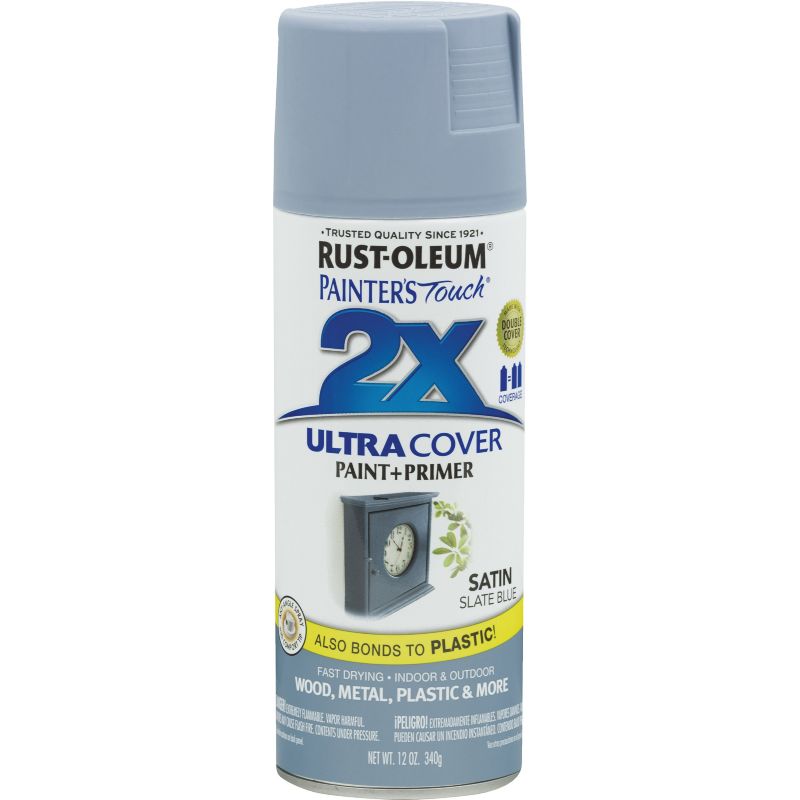 Rust-Oleum Painter&#039;s Touch 2X Ultra Cover Paint + Primer Spray Paint Slate Blue, 12 Oz.