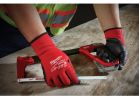 Milwaukee Nitrile Coated Cut Level 3 Work Glove L, Red &amp; Black