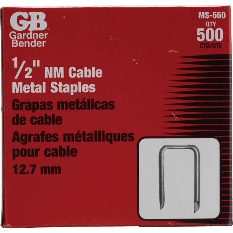 Gardner Bender Carbon Steel Cable Staple 1/2 In. X 15/16 In., Metallic