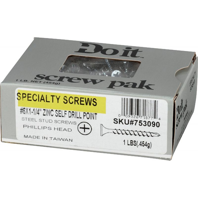Do it Fine Thread Self-Drilling Drywall Screw #6 X 1-1/4 In.
