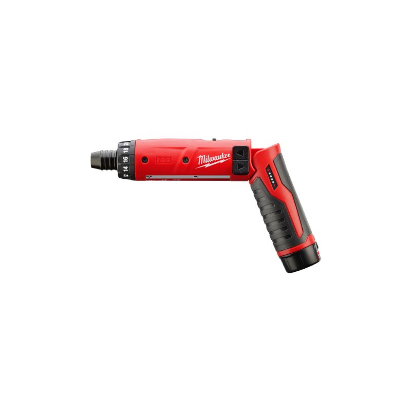 Milwaukee M4 2101-22 Screwdriver Kit, Battery Included, 4 V, 2 Ah, 1/4 in Chuck, Quick-Change Chuck
