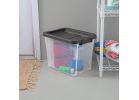 Sterilite 14733V06 Stacker Box, 30 qt, Plastic, Gray Gray