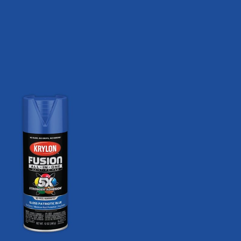 Krylon Fusion All-In-One Spray Paint &amp; Primer Patriotic Blue, 12 Oz.