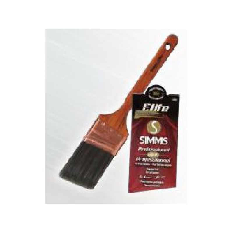 Simms 8000-38 Paint Brush, 1-1/2 in W, Angle Sash Brush, 2-3/8 in L Bristle, Nylon/Polyester Bristle