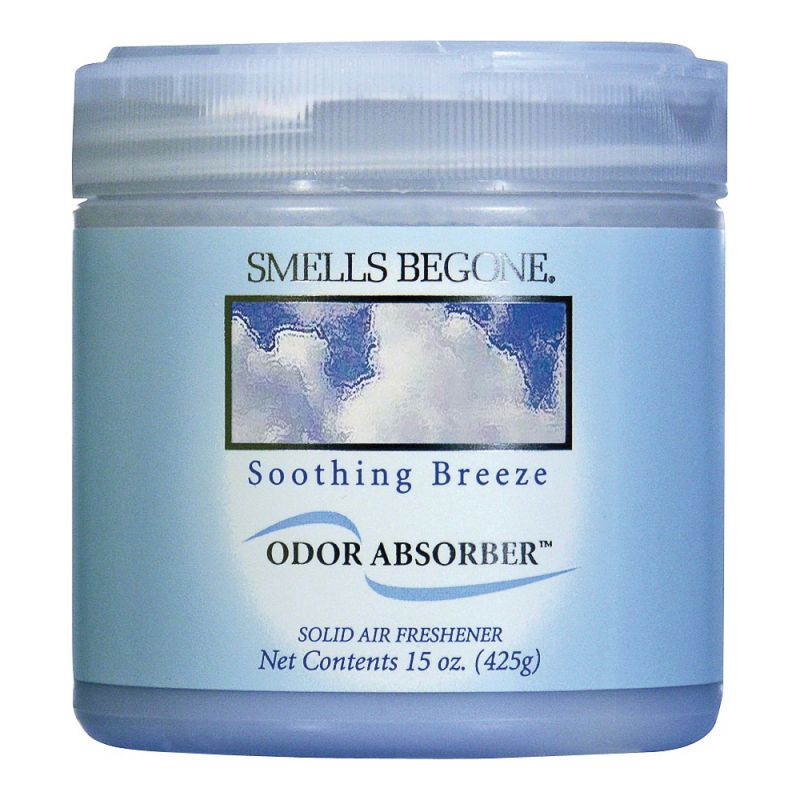 Smells Begone 50116 Odor Absorbing Gel, 15 oz, Jar, Soothing Breeze, 450 sq-ft Coverage Area