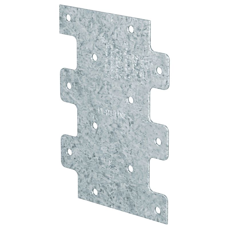 Simpson Strong-Tie LTP LTP4Z Lateral Tie Plate, 3 in W, 4-1/4 in H, Steel, ZMAX