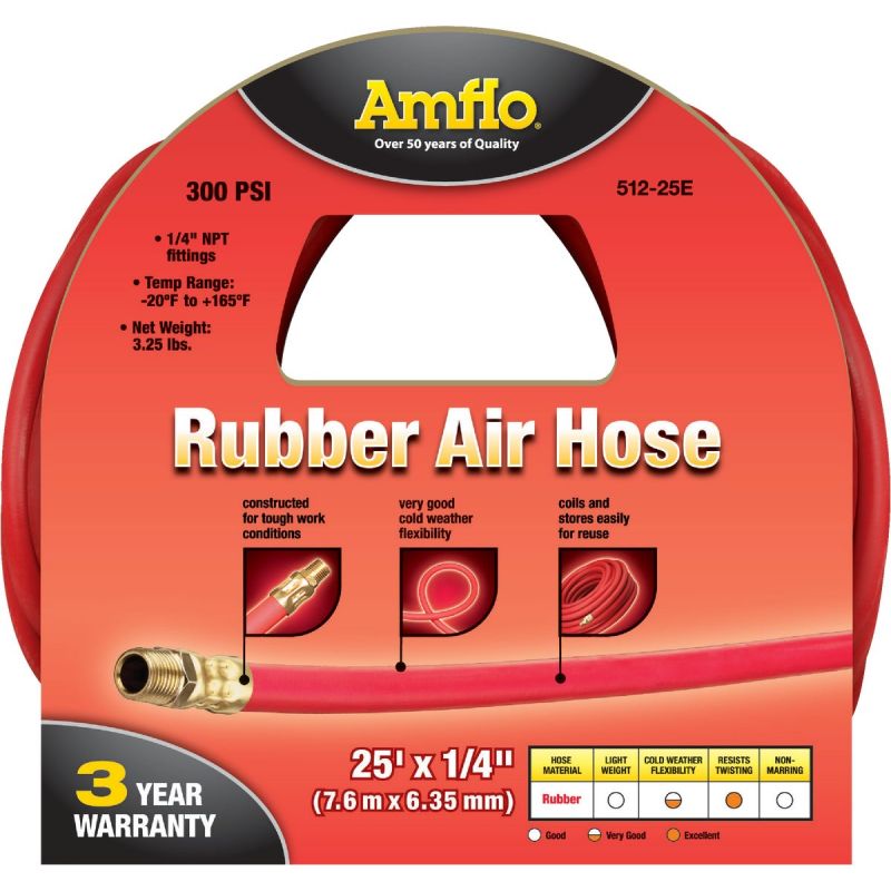 Amflo Rubber Air Hose Red