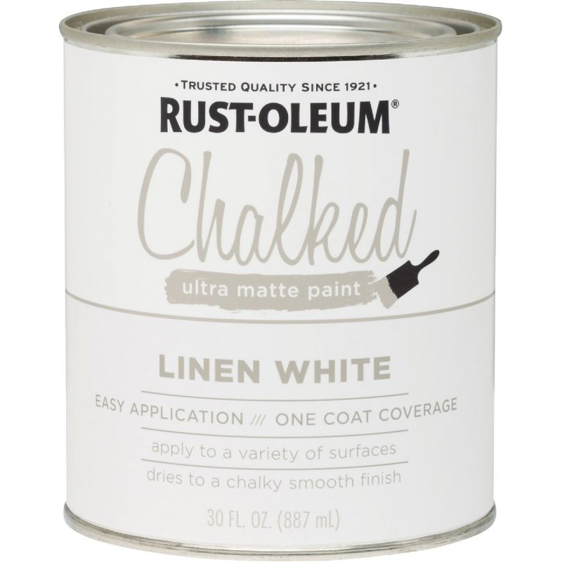 Rust-Oleum Chalked Ultra Matte Chalk Paint 30 Oz., Linen White