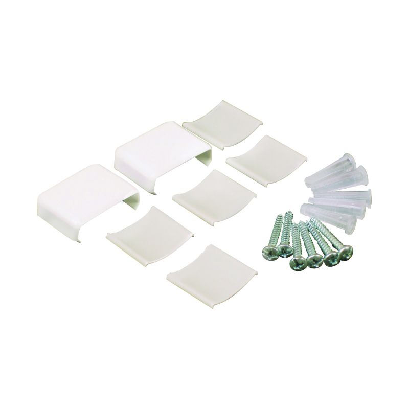 Wiremold NMW910 Raceway Accessory Pack, Metallic, Plastic, White, For: NM1 Wire Channels White