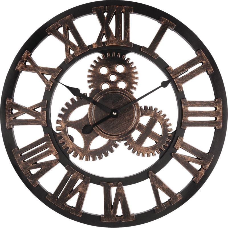 Westclox Bronze Gear Wall Clock