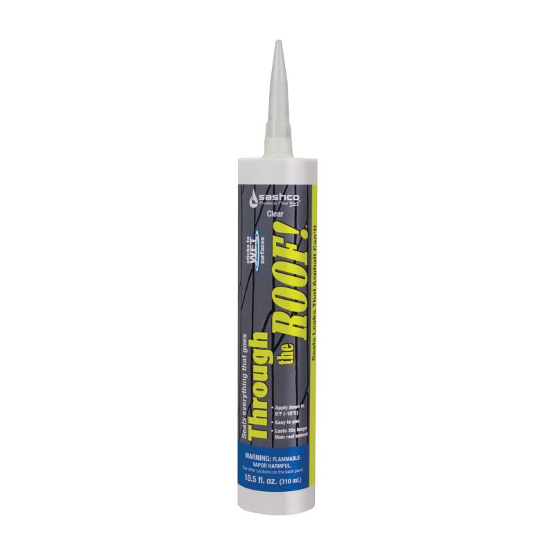 Sashco 14010 Cement and Patching Sealant, Clear, Liquid, 10.5 oz, Cartridge Clear
