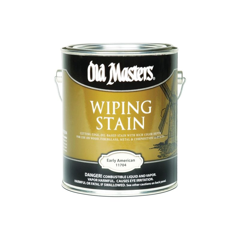 Old Masters 11701 Wiping Stain, Early American, Liquid, 1 gal, Can Early American