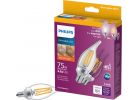 Philips Warm Glow BA11 Candelabra LED Decorative Light Bulb