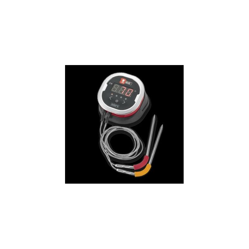 Weber iGrill 2 7203 Thermometer, -22 to 572 deg F, Digital Display, 5 in L Probe, Black, For: Grills Black