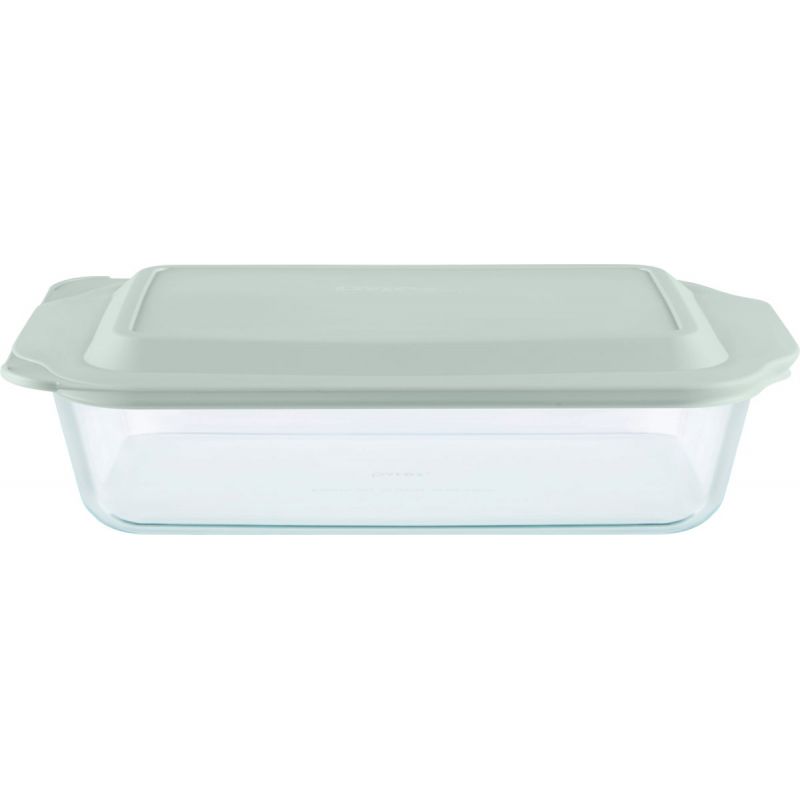 Rubbermaid Glass Baking Dish for Oven, Casserole Dish Bakeware, DuraLite  2.5-Quart, White (with Lid)