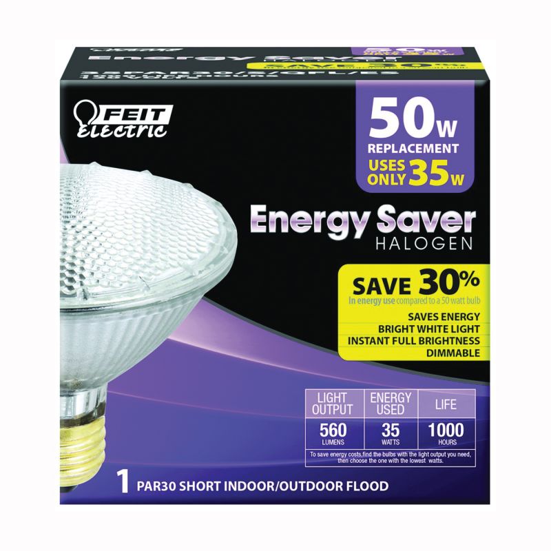 Buy Feit Electric Halogen Bulb, 35 W, Medium E26 Lamp Base, PAR30 Lamp, Soft White Light, 560 Lumens